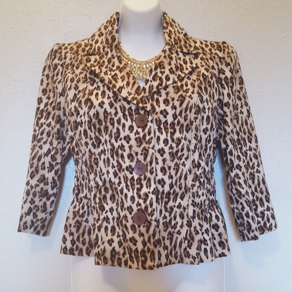Leopard Print Blazer